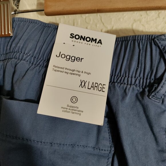 Sonoma Blue Cotton Blend Joggers‎ Size XXL New - Picture 4 of 8